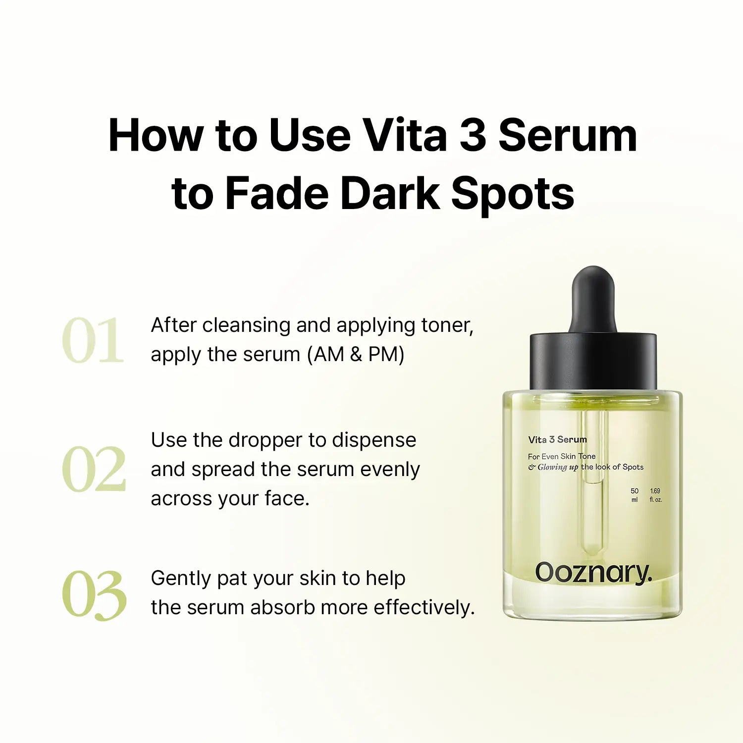 Vita 3 Serum - Dual Vitamin C and Niacinamide with Glutathione for Dark Spots and Dull Skin | Korean Skincare | 1.69 Fl. Oz (50 mL)