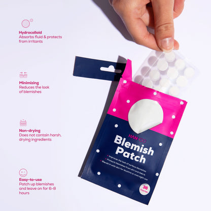 Hanhoo Hydrocolloid Blemish Patches for Acne Treatment and Skin Repair - Invisible Pimple Patches